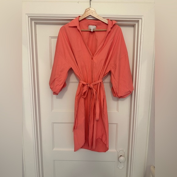 Brochu Walker The Kate Belted Mini Dress in Coral - Picture 3 of 6